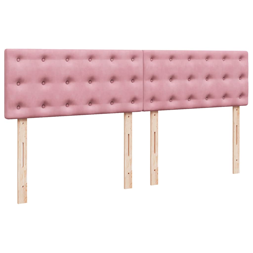 Krevet s oprugama i madracem ružičasti 180x200 cm baršunasti