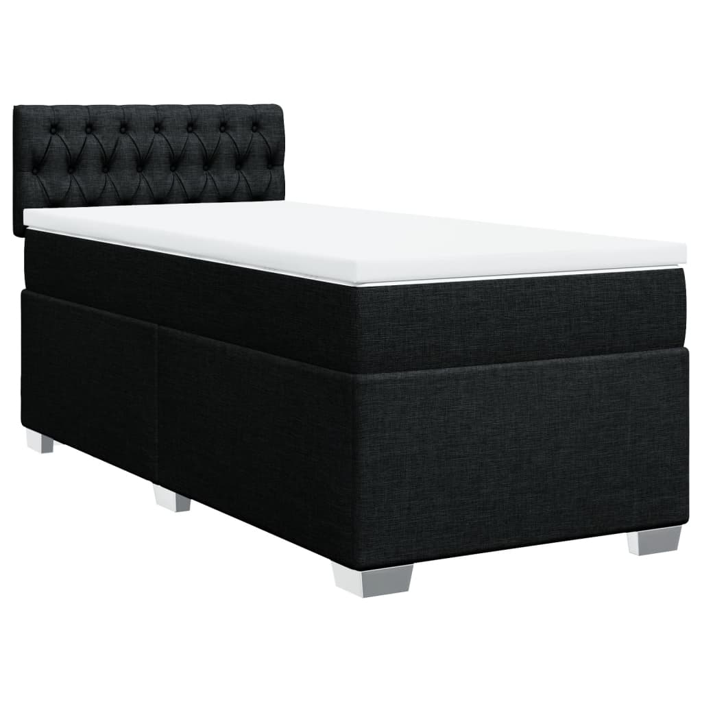 Box spring krevet s madracem crni 80 x 200 cm od tkanine