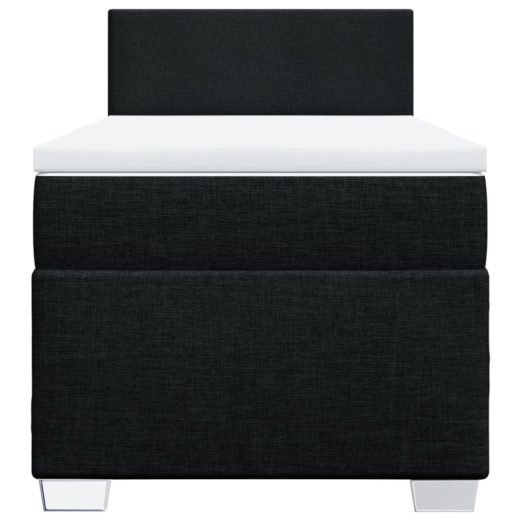 Box spring krevet s madracem crni 90x190 cm od tkanine