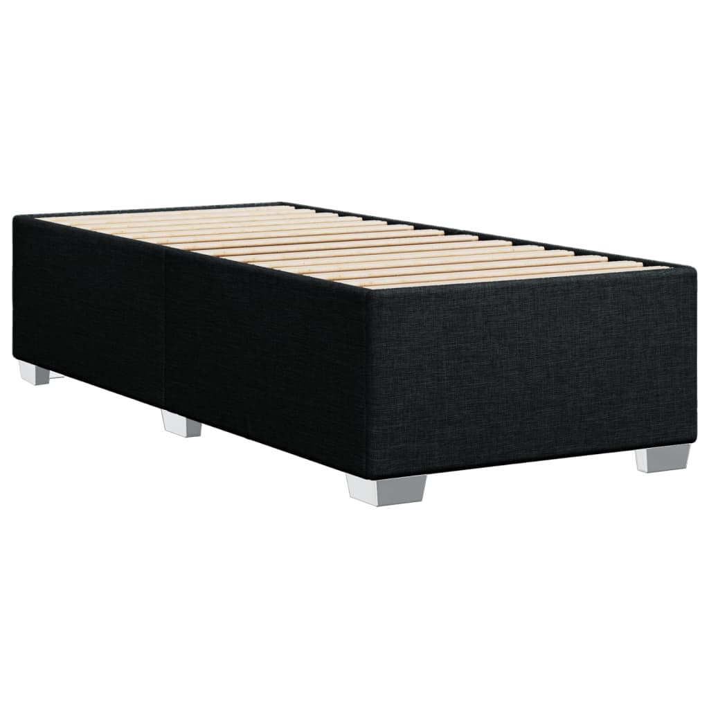 Box spring krevet s madracem crni 90x190 cm od tkanine