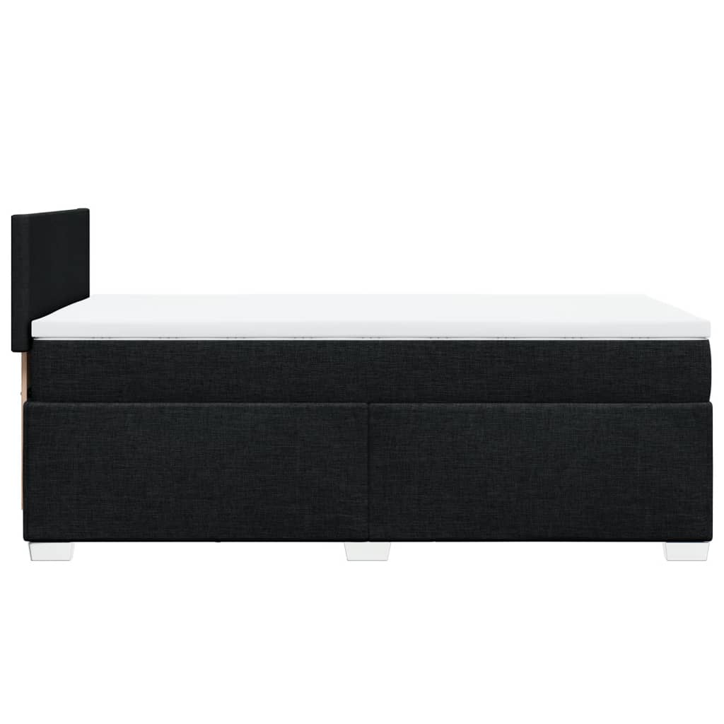 Box spring krevet s madracem crni 90x190 cm od tkanine