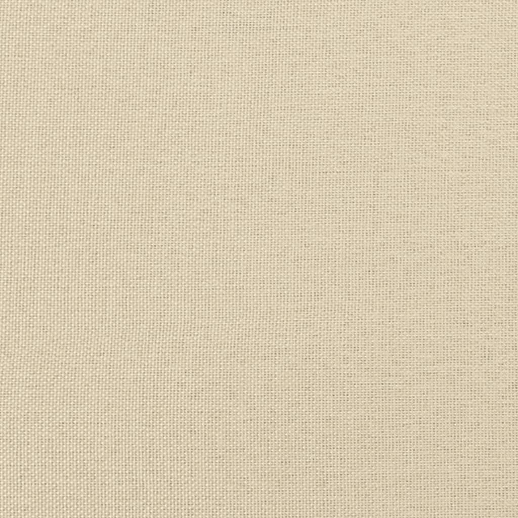 Krevet s oprugama i madracem krem 90 x 200 cm od tkanine