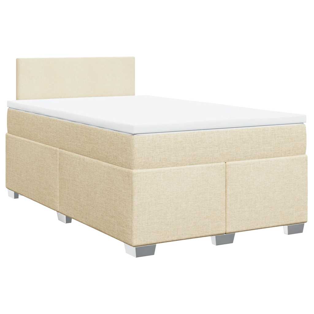 Krevet box spring s madracem krem 120 x 190 cm od tkanine