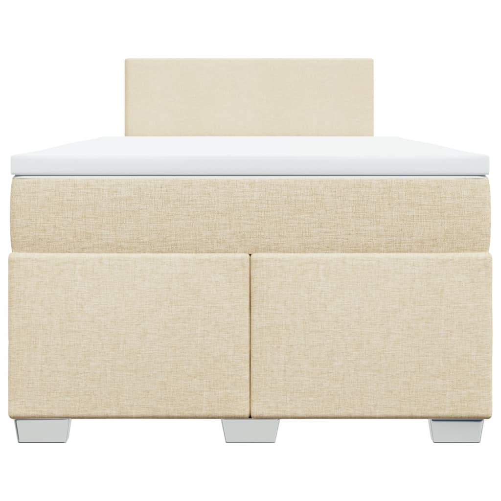 Krevet box spring s madracem krem 120 x 190 cm od tkanine