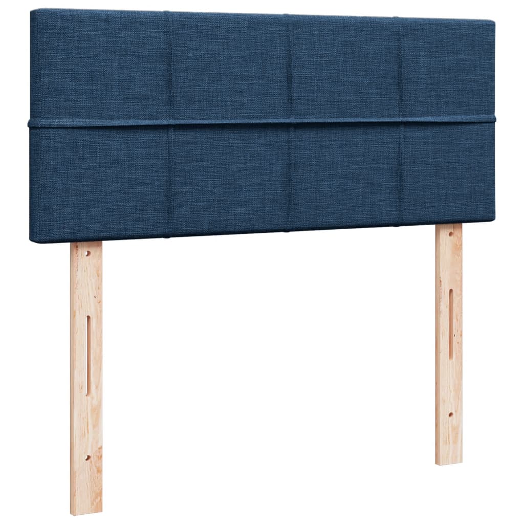 Krevet s oprugama i madracem plavi 120 x 190 cm od tkanine