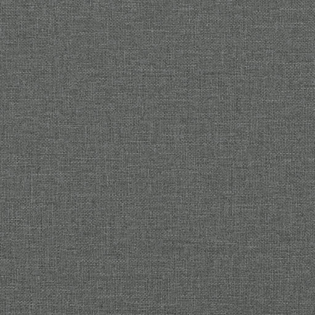 Krevet s oprugama i madracem tamnosivi 120 x 200 cm od tkanine