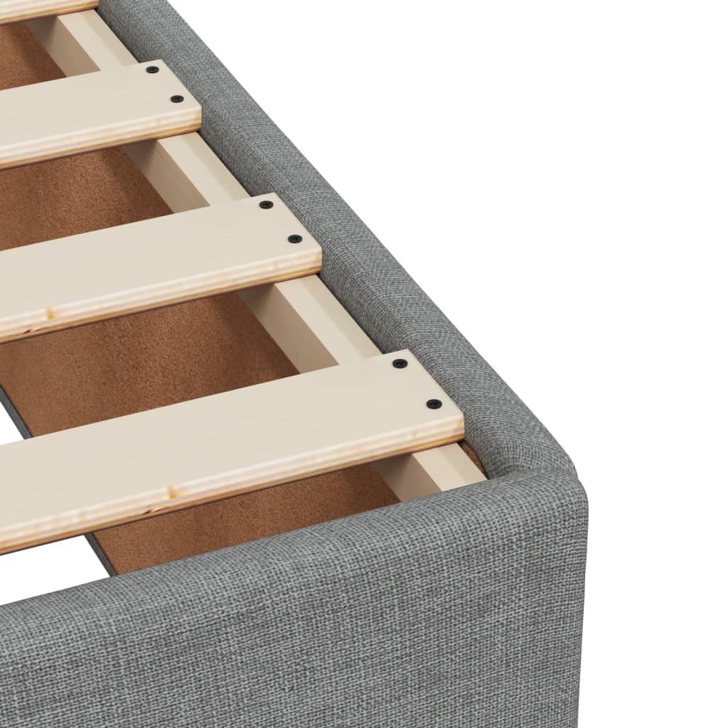 Krevet box spring s madracem svjetlosiva 160x200 cm tkanina