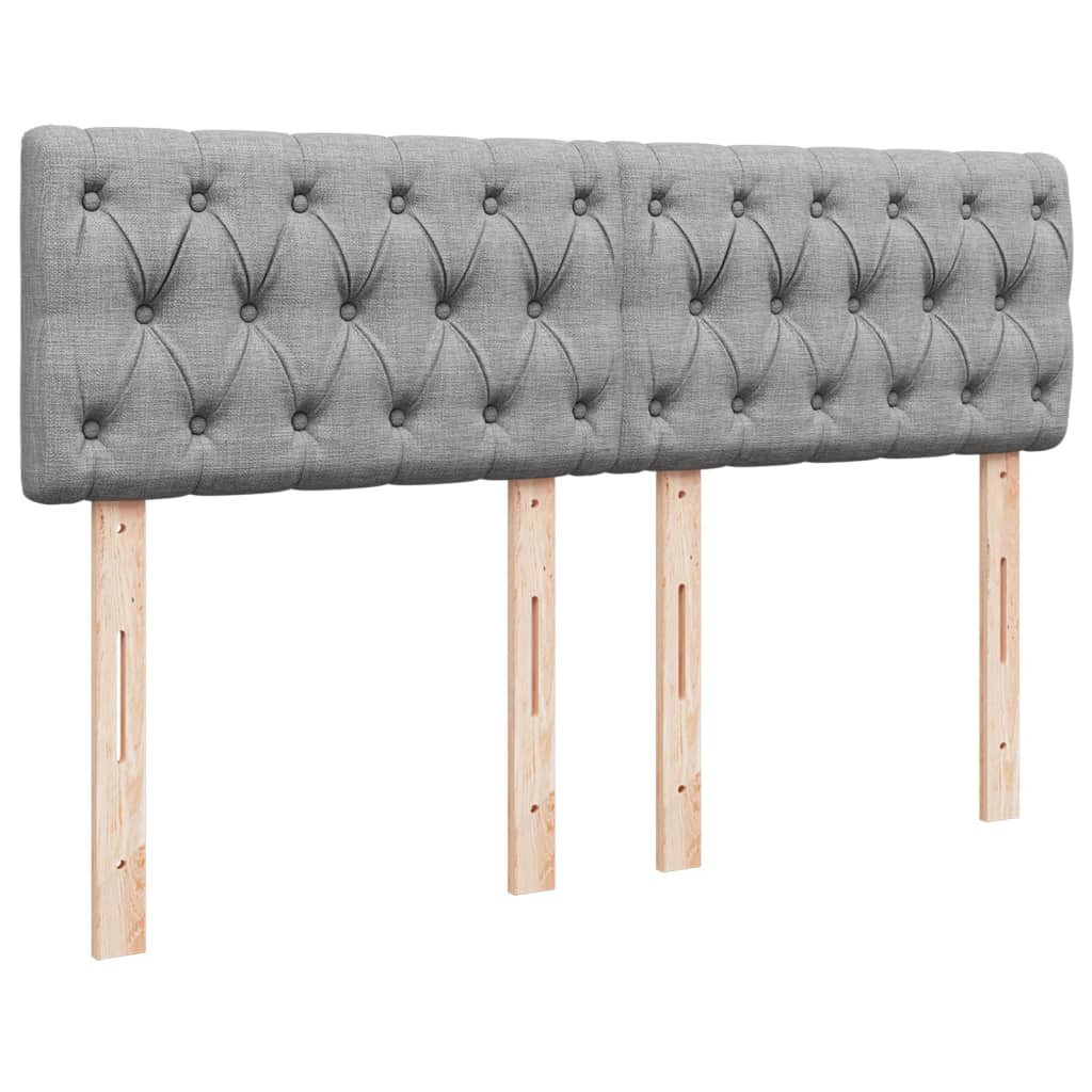 Krevet box spring s madracem svjetlosiva 160x200 cm tkanina