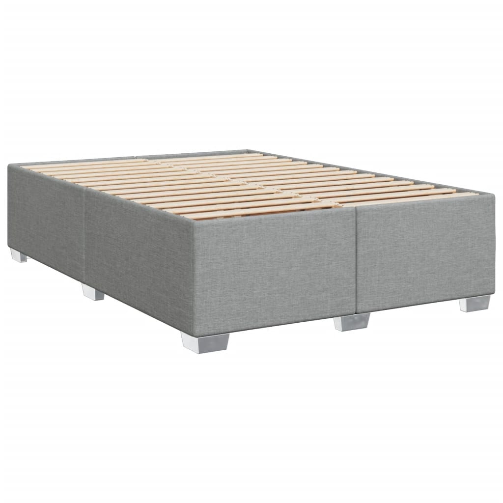 Krevet box spring s madracem svjetlosiva 160x200 cm tkanina