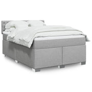 Krevet box spring s madracem svjetlosiva 160x200 cm tkanina