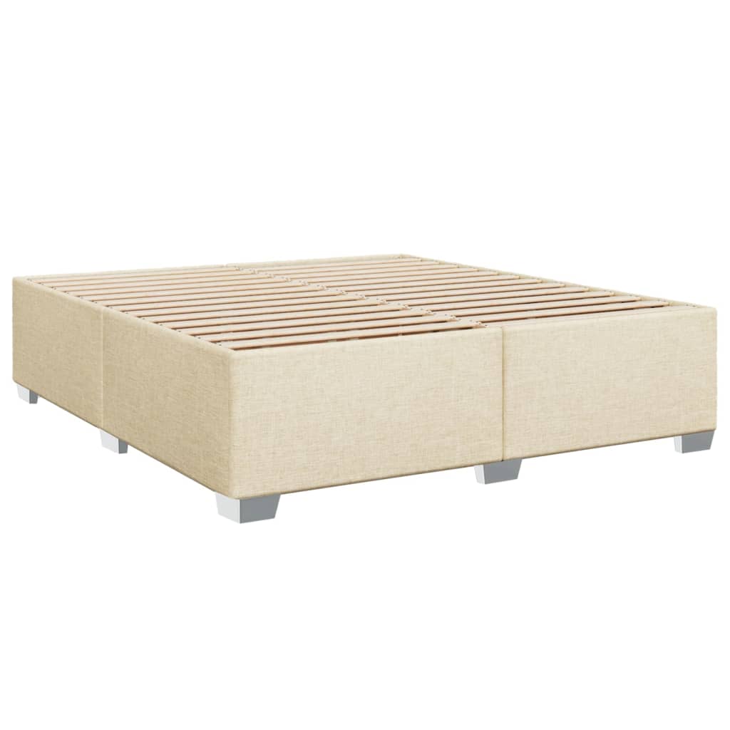 Krevet s oprugama i madracem krem 180x200 cm od tkanine