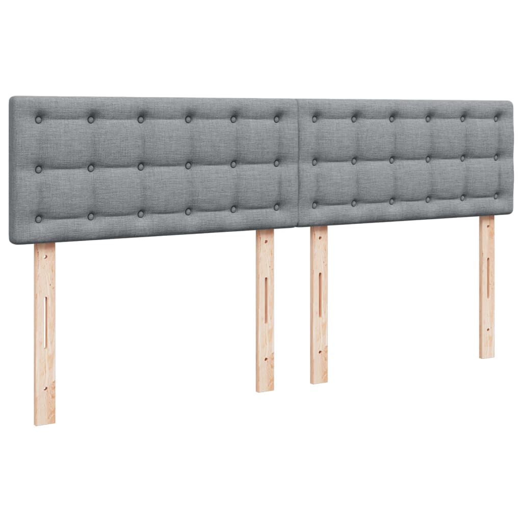 Krevet s oprugama i madracem svjetlosivi 180x200 cm od tkanine