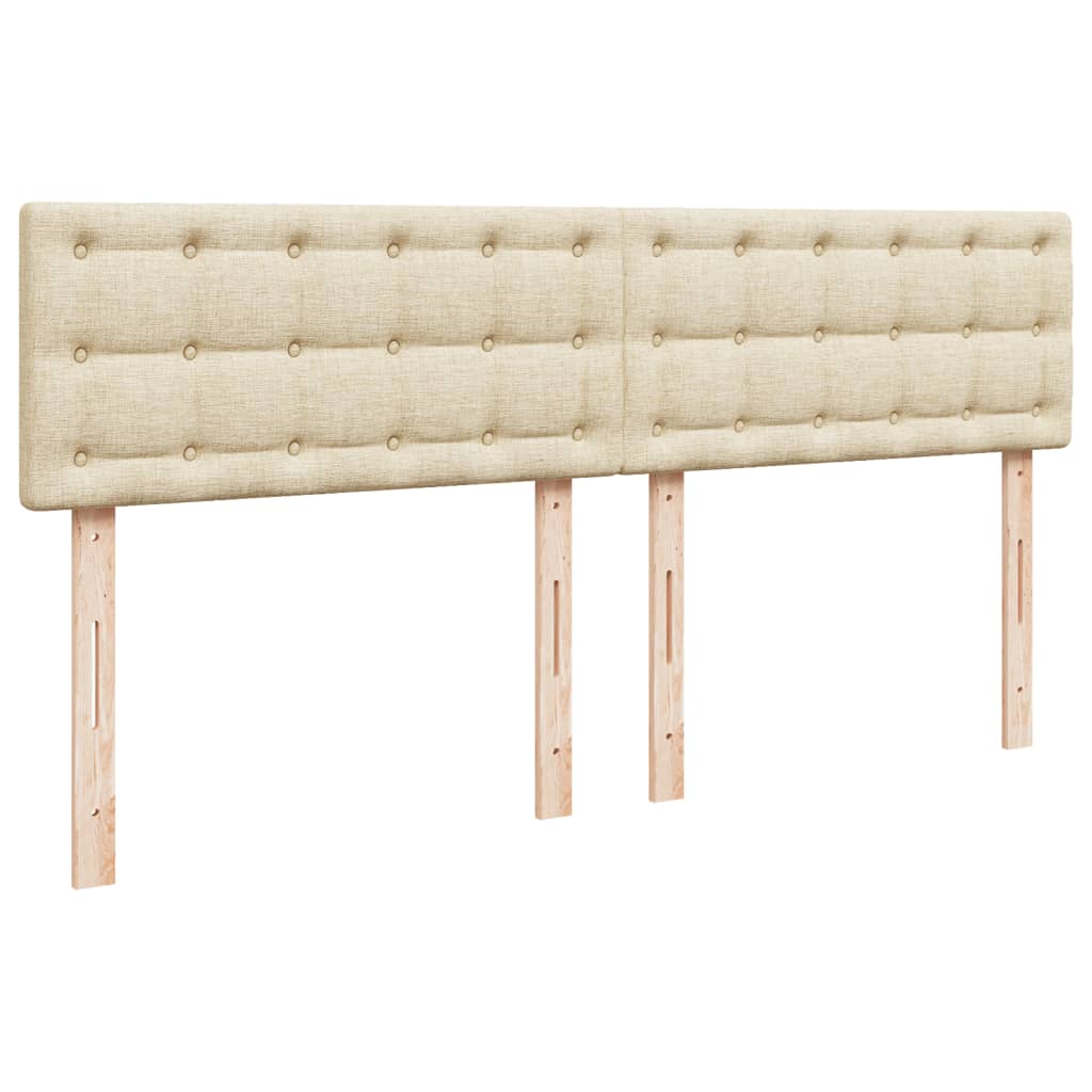 Krevet s oprugama i madracem krem 180x200 cm od tkanine