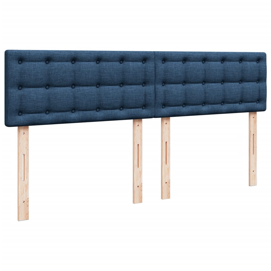 Krevet s oprugama i madracem plavi 180x200 cm od tkanine