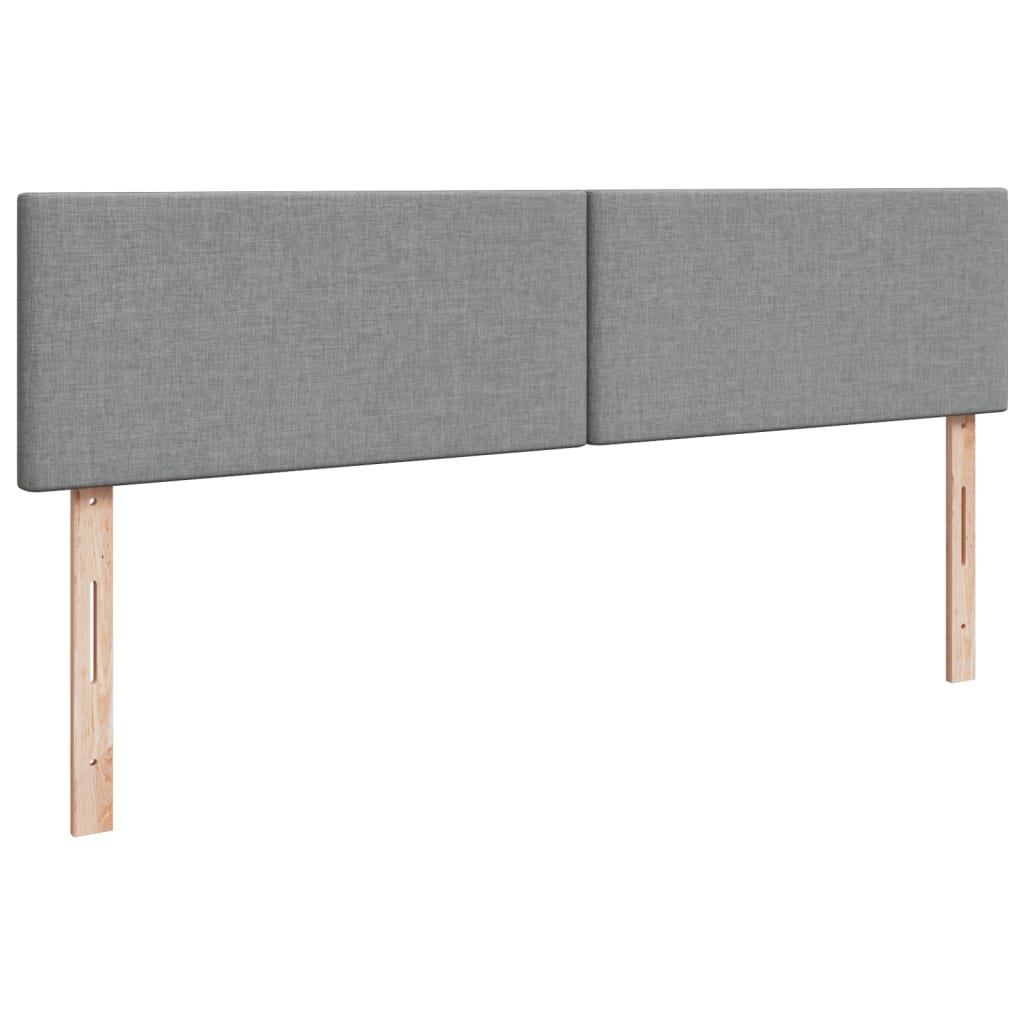 Krevet s oprugama i madracem svjetlosivi 200 x 200cm od tkanine
