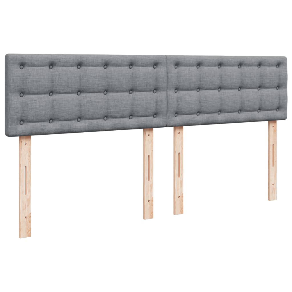 Krevet s oprugama i madracem svjetlosivi 200 x 200cm od tkanine
