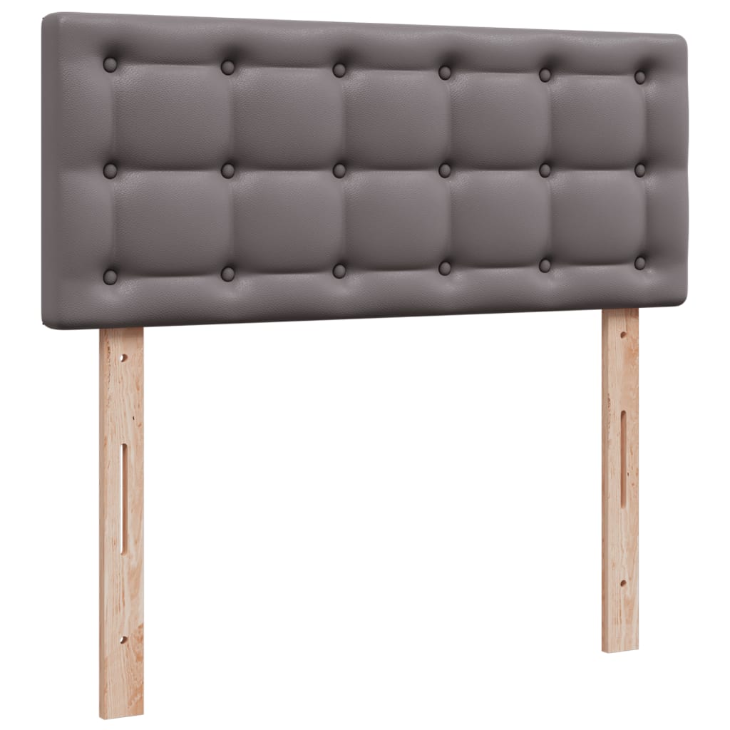 Krevet s oprugama i madracem sivi 120x190 cm od umjetne kože