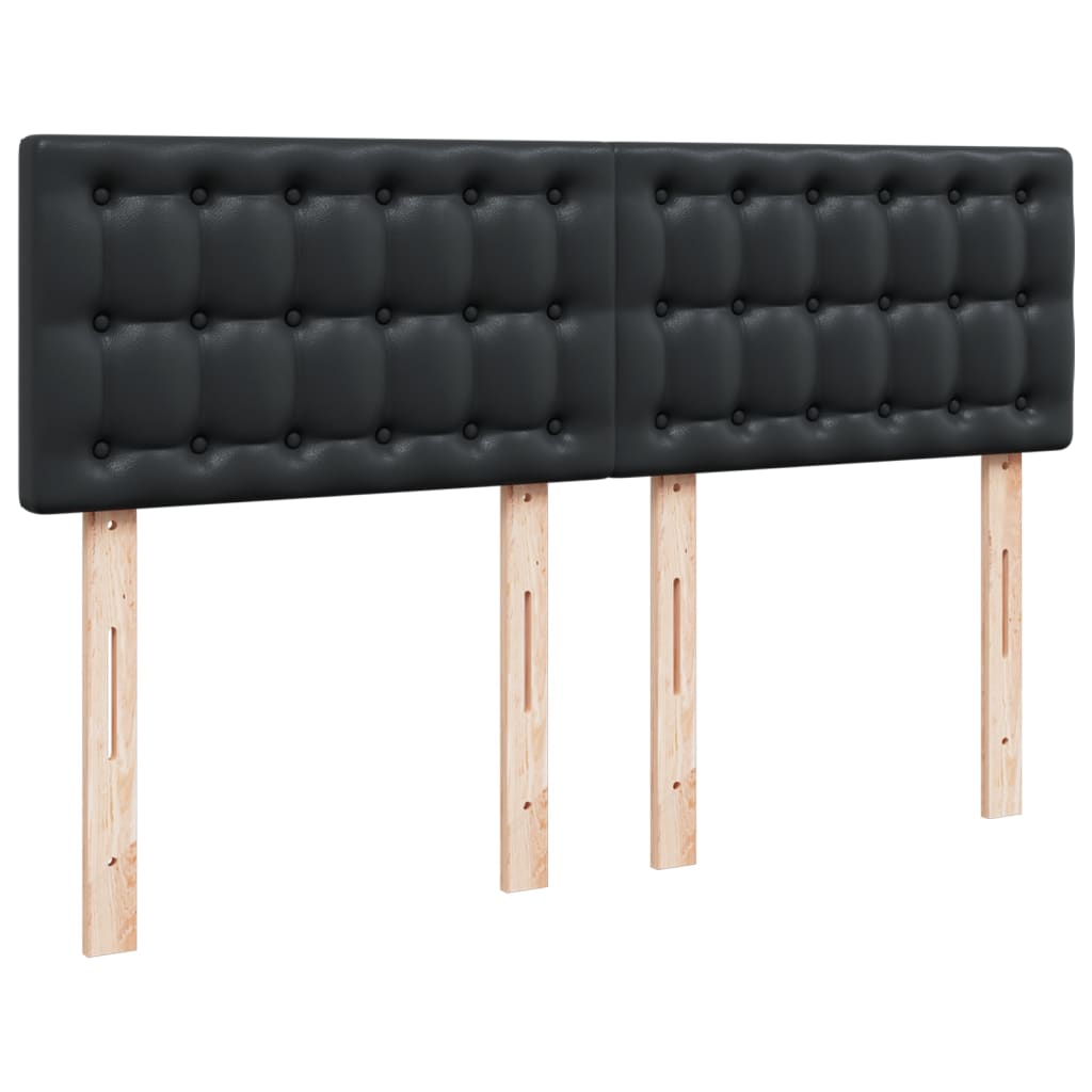 Krevet s oprugama i madracem crni 140 x 190 cm od umjetne kože