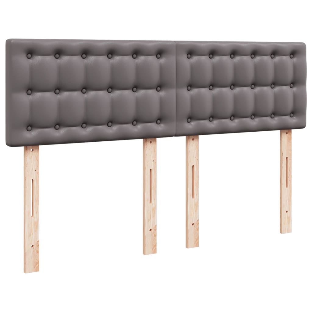 Krevet s oprugama i madracem sivi 140x200 cm od umjetne kože