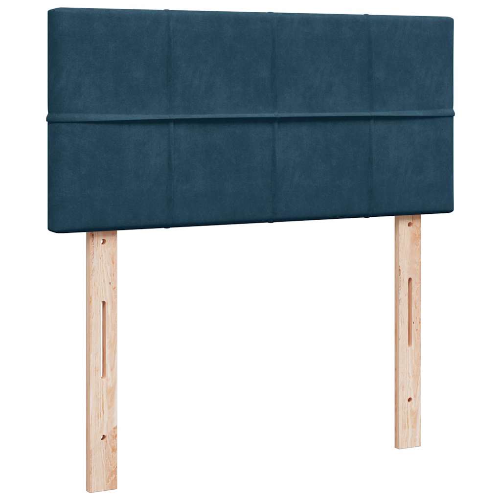 Box spring krevet s madracem plavi 80 x 200 cm baršunasti