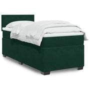 Box spring krevet s madracem tamnozeleni 90x190 cm baršunasti