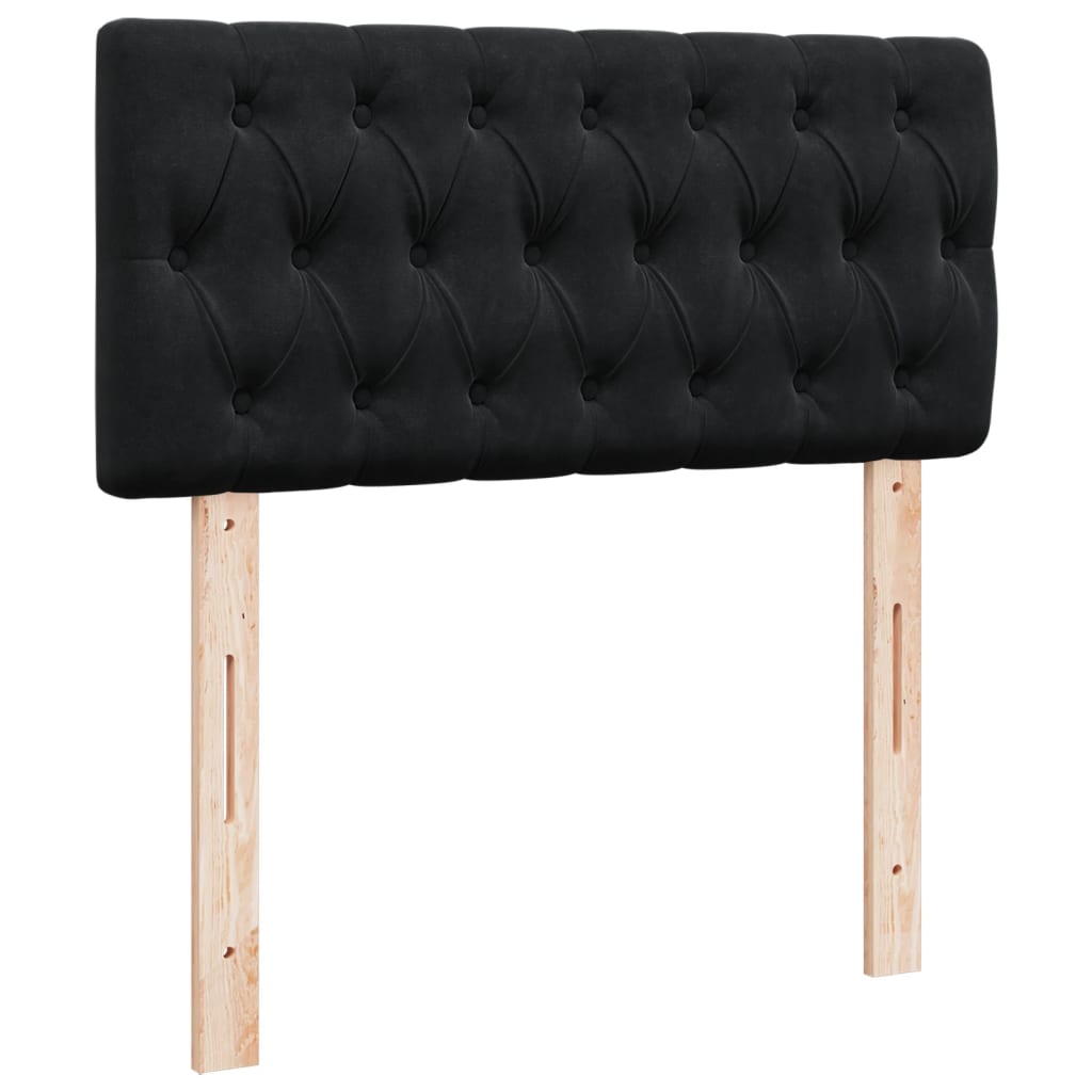 Box spring krevet s madracem crni 90x190 cm baršunasti