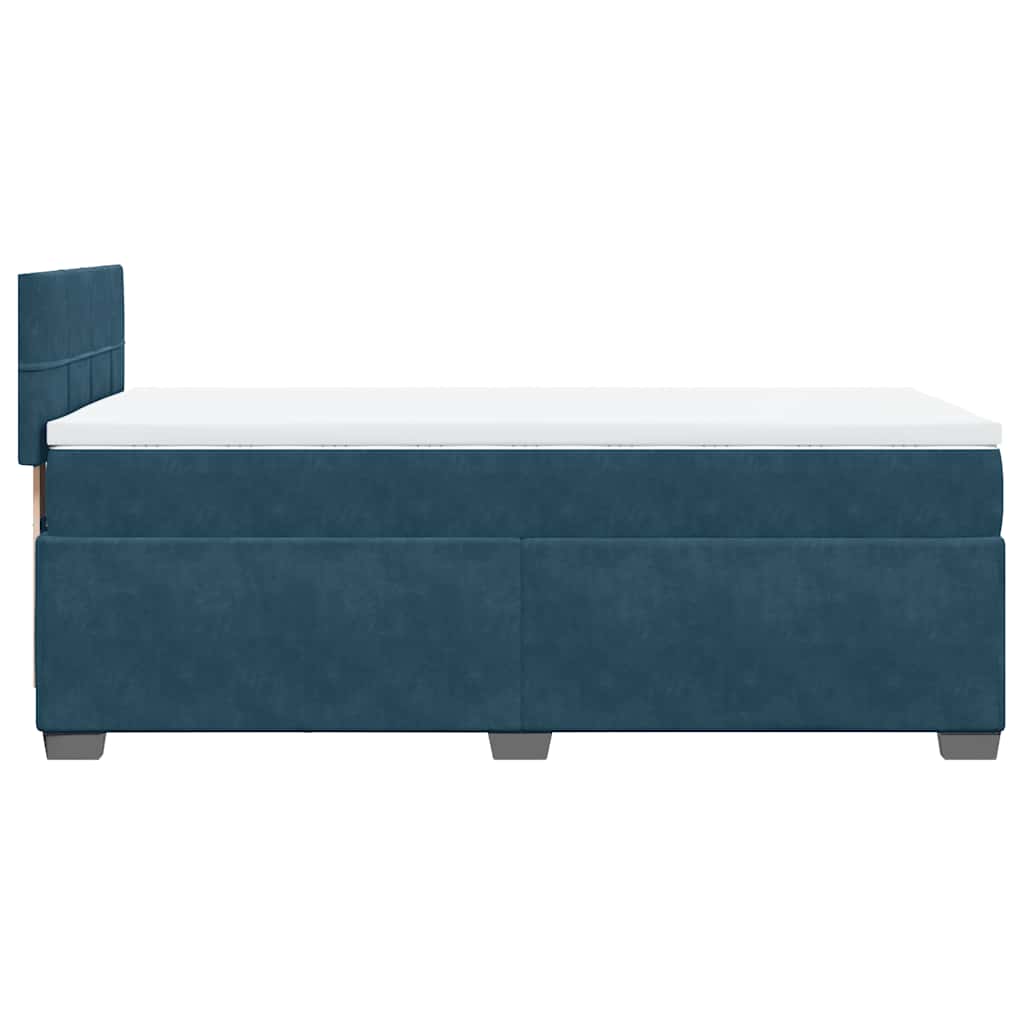 Box spring krevet s madracem plavi 90x190 cm baršunasti