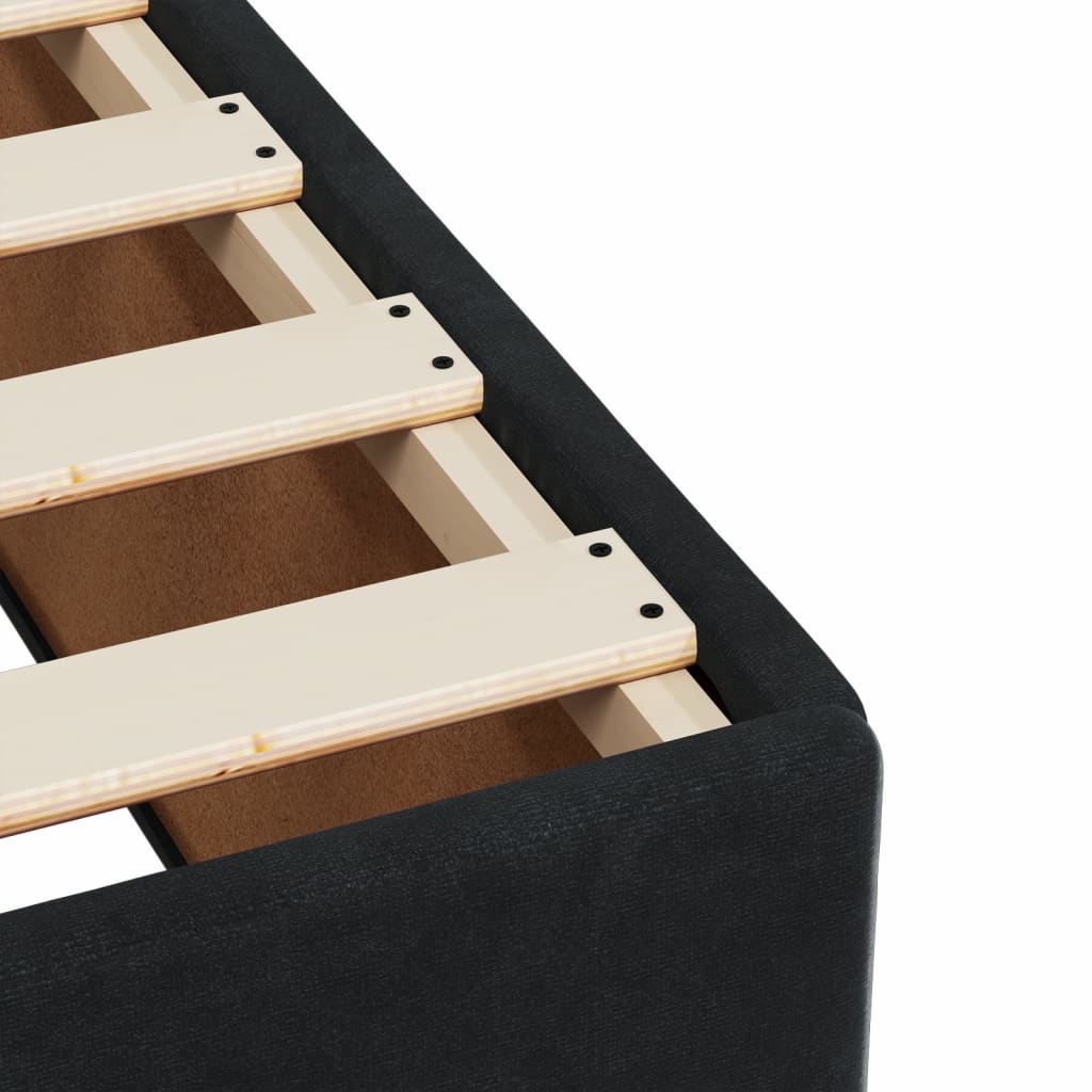Box spring krevet s madracem crni 90x200 cm baršunasti