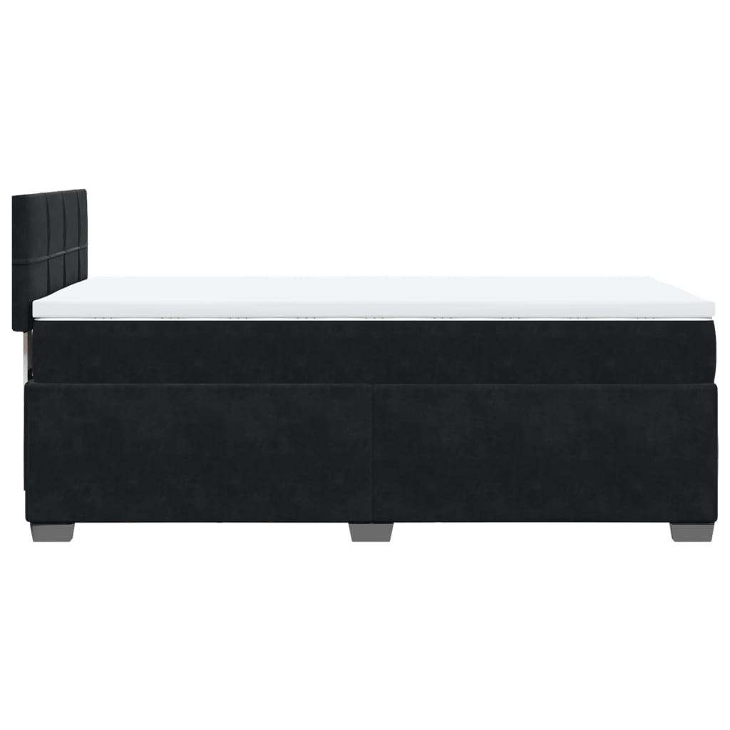 Box spring krevet s madracem crni 100x200 cm baršunasti