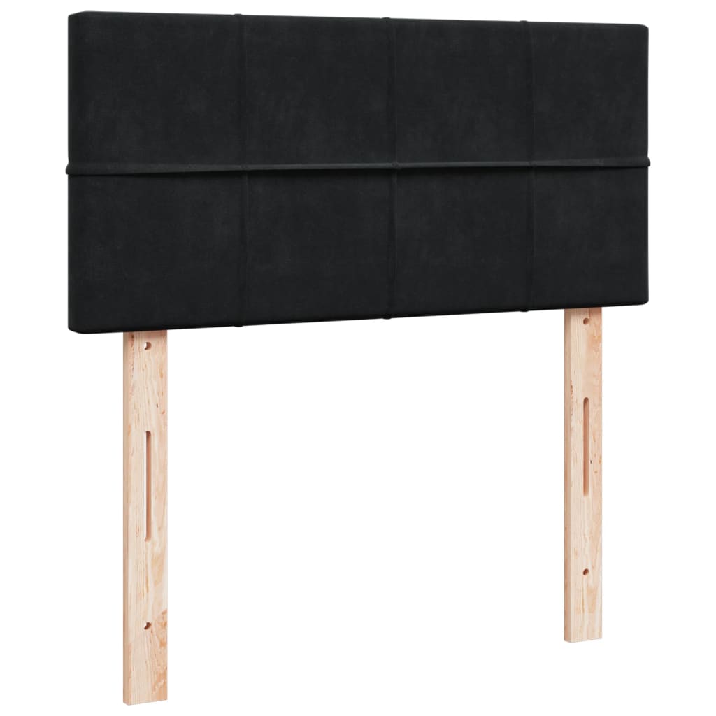 Box spring krevet s madracem crni 100x200 cm baršunasti