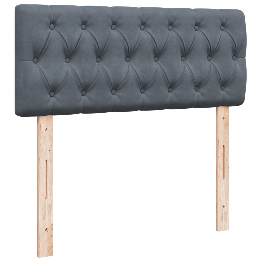 Krevet box spring s madracem tamnosivi 120 x 190 cm baršun
