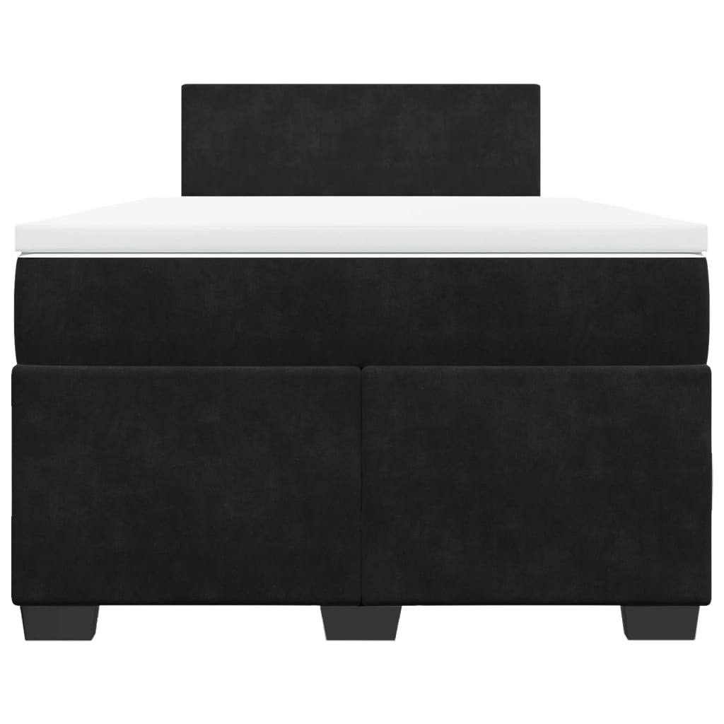 Box spring krevet s madracem crni 120 x 200 cm baršunasti