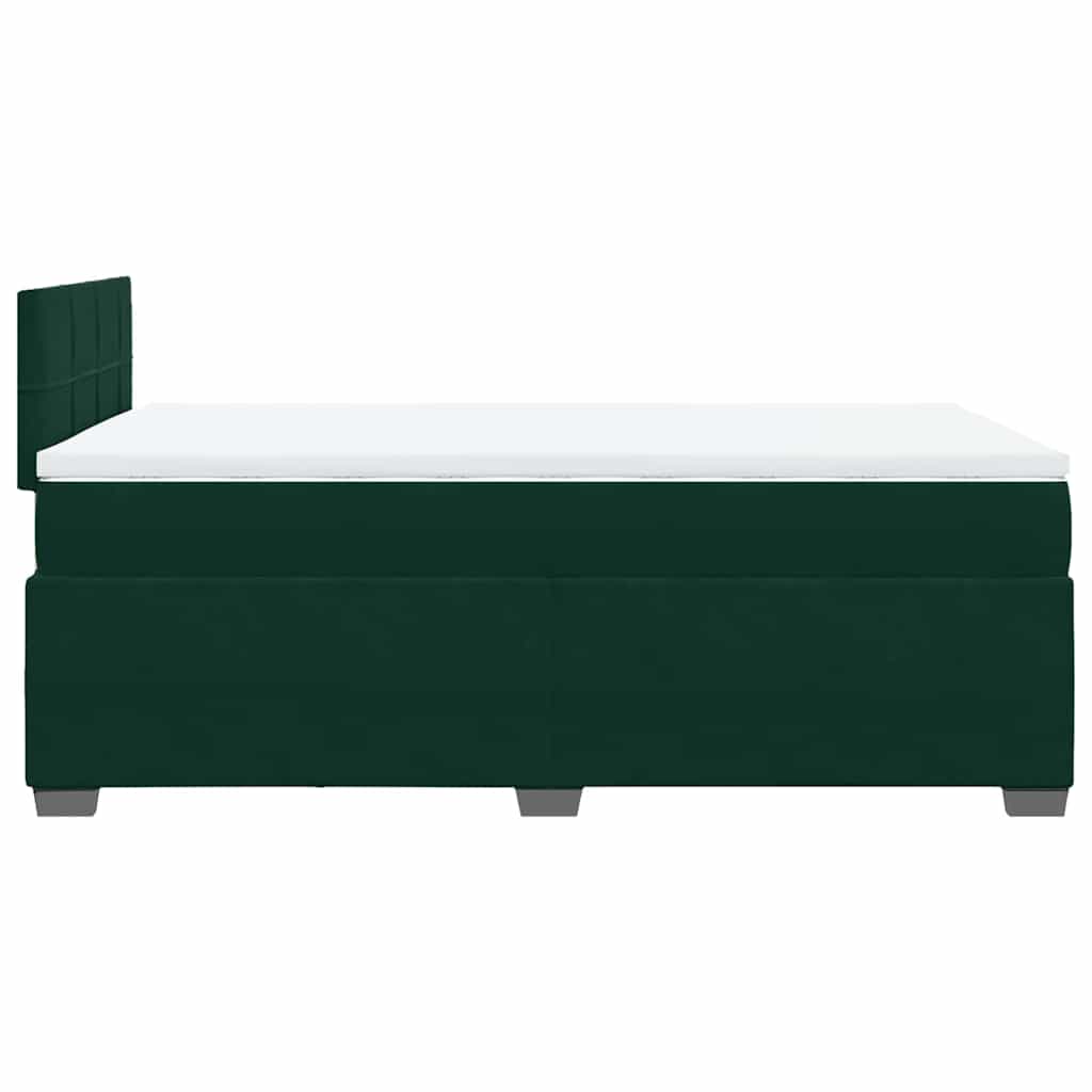 Box spring krevet s madracem tamnozeleni 120x200 cm baršunasti
