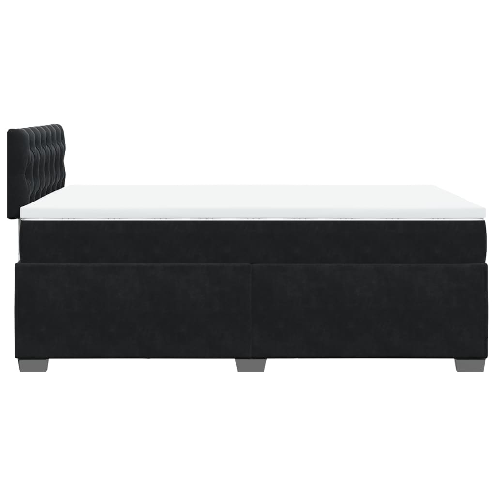 Box spring krevet s madracem crni 120 x 200 cm baršunasti