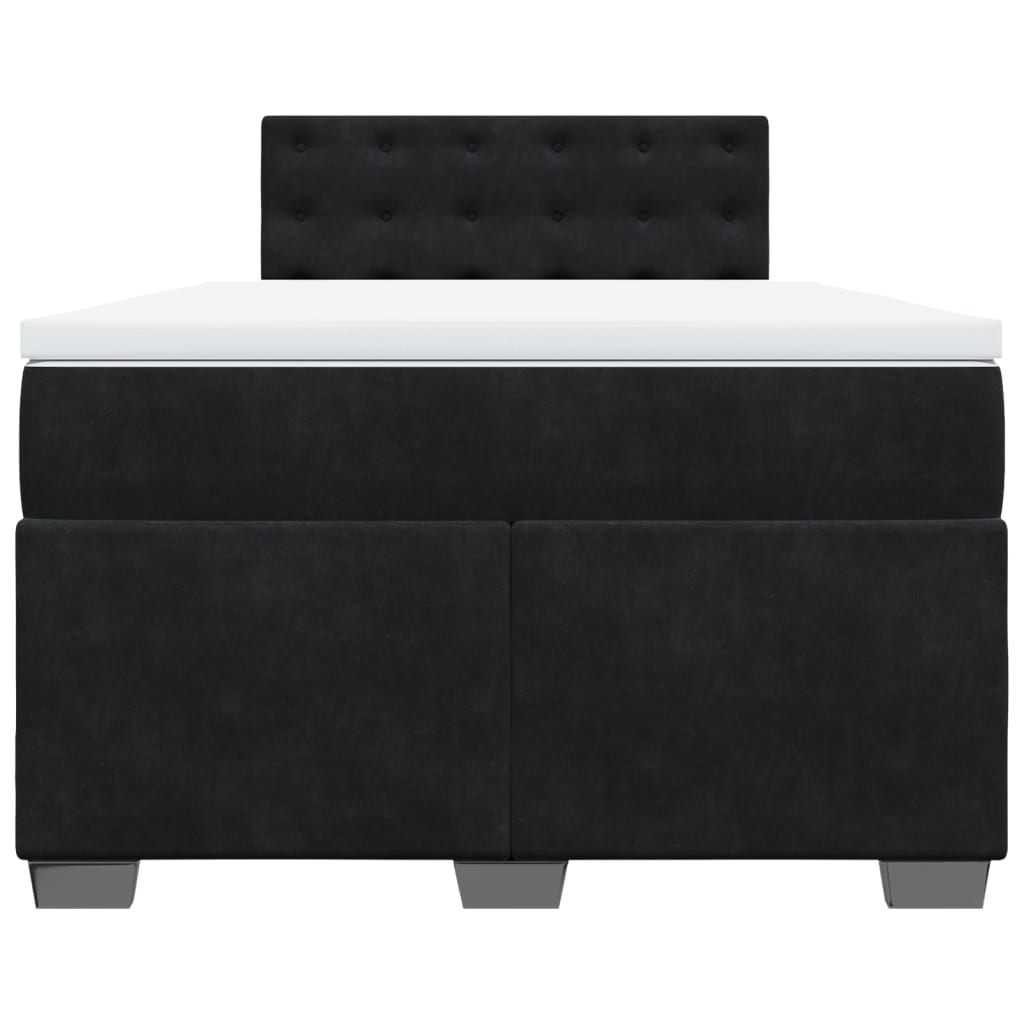 Box spring krevet s madracem crni 120 x 200 cm baršunasti