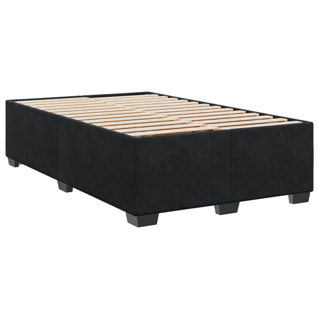Box spring krevet s madracem crni 120 x 200 cm baršunasti