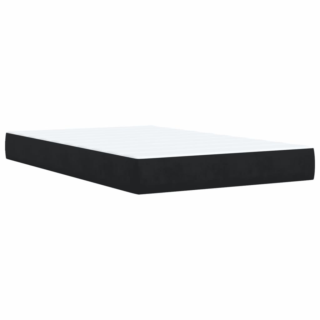 Box spring krevet s madracem crni 120 x 200 cm baršunasti
