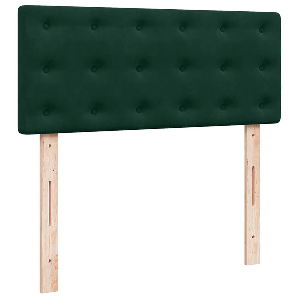 Box spring krevet s madracem tamnozeleni 120x200 cm baršunasti