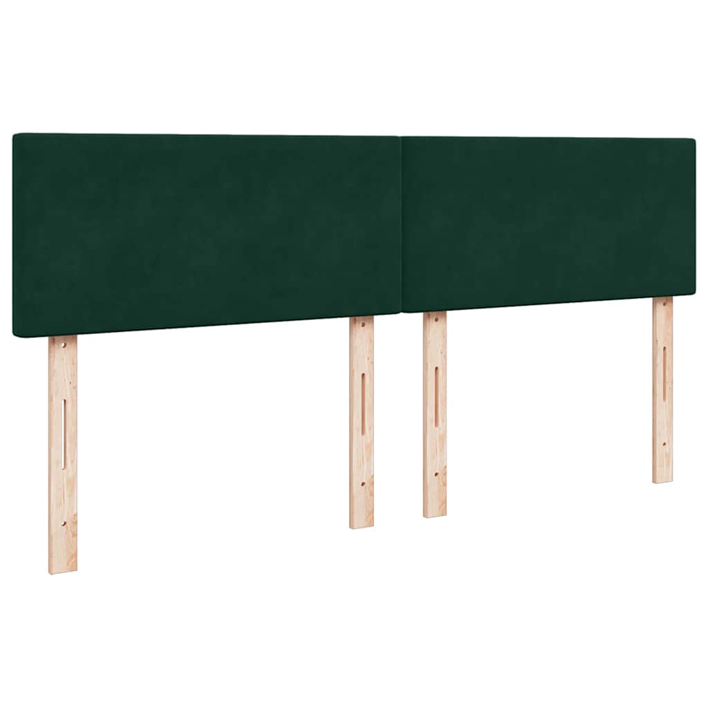 Krevet s oprugama i madracem tamnozeleni 200x200 cm baršunasti