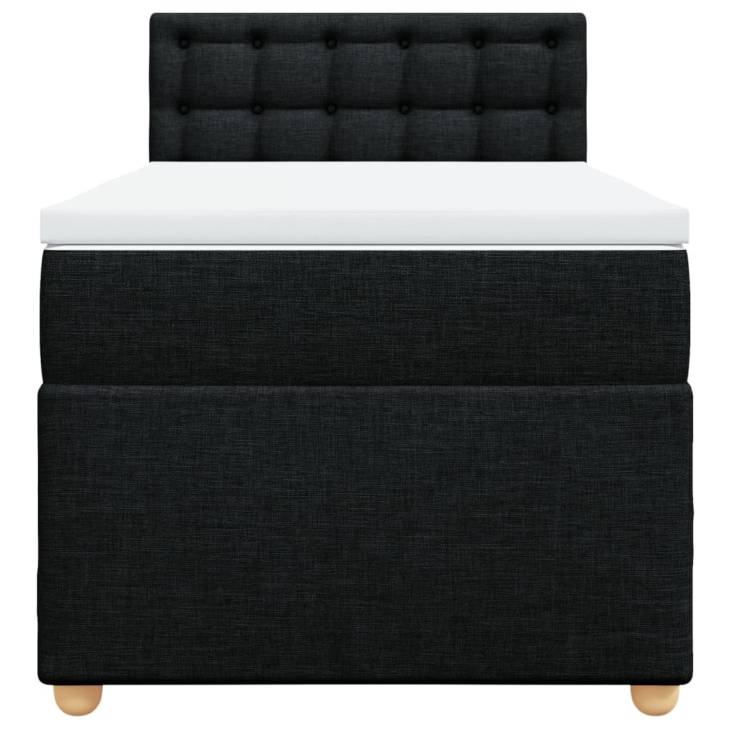Box spring krevet s madracem crni 90x190 cm od tkanine