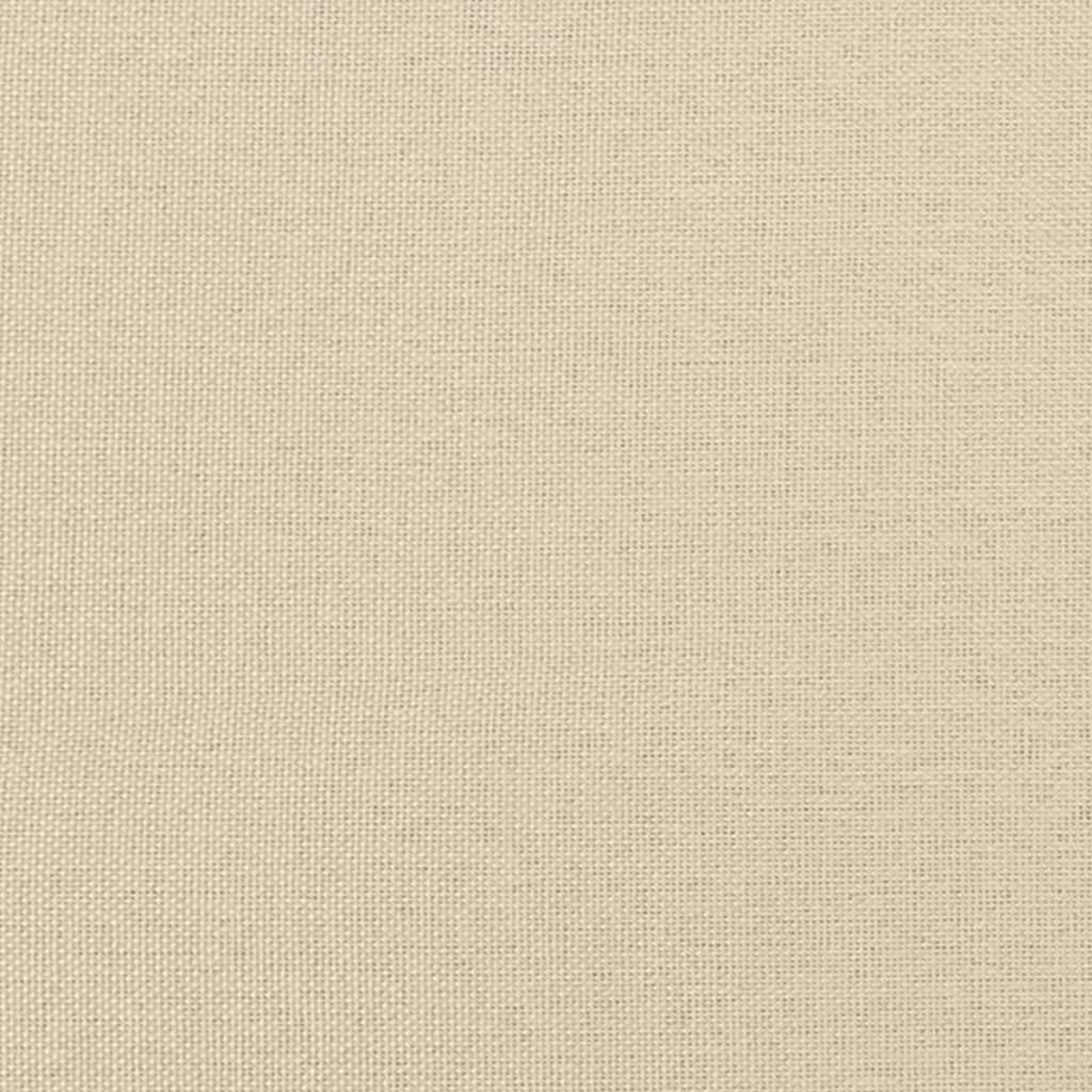 Krevet s oprugama i madracem krem 120 x 200 cm od tkanine