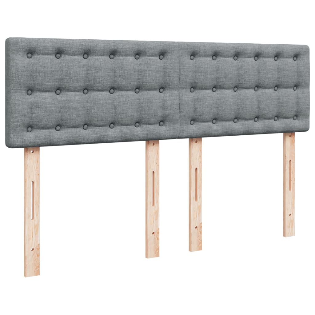 Krevet box spring s madracem svjetlosivi 140x200 cm od tkanine