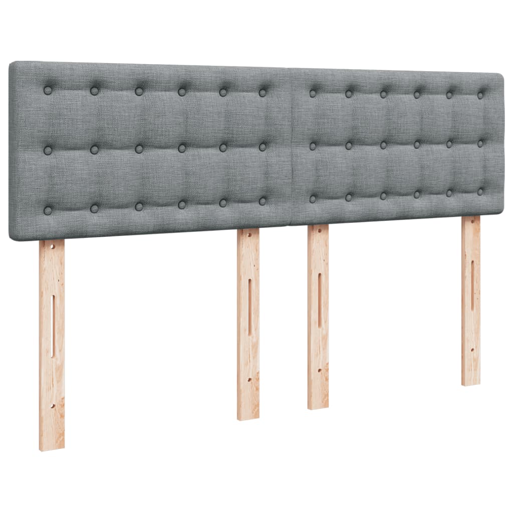 Krevet box spring s madracem svjetlosiva 160x200 cm tkanina