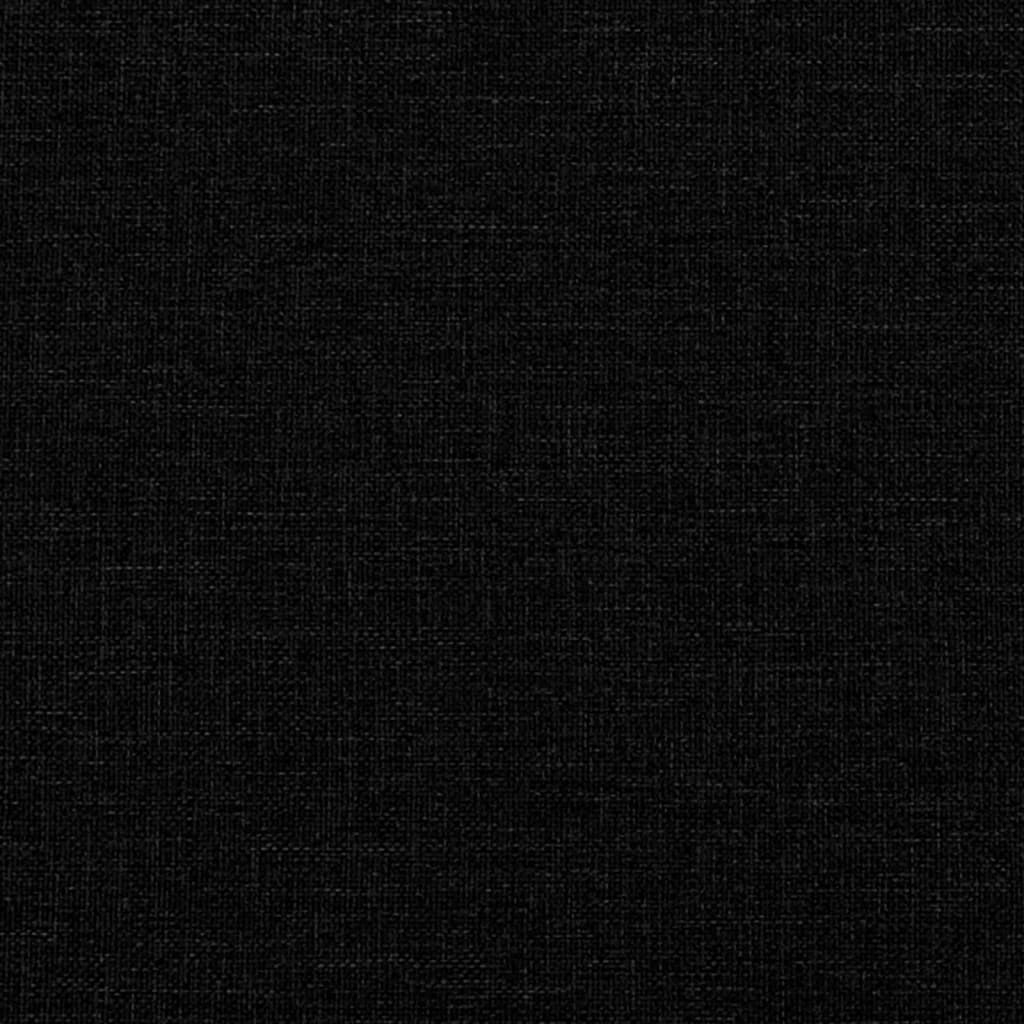 Krevet s oprugama i madracem crni 200x200 cm od tkanine