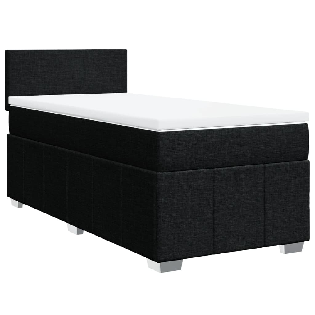 Box spring krevet s madracem crni 80 x 200 cm od tkanine