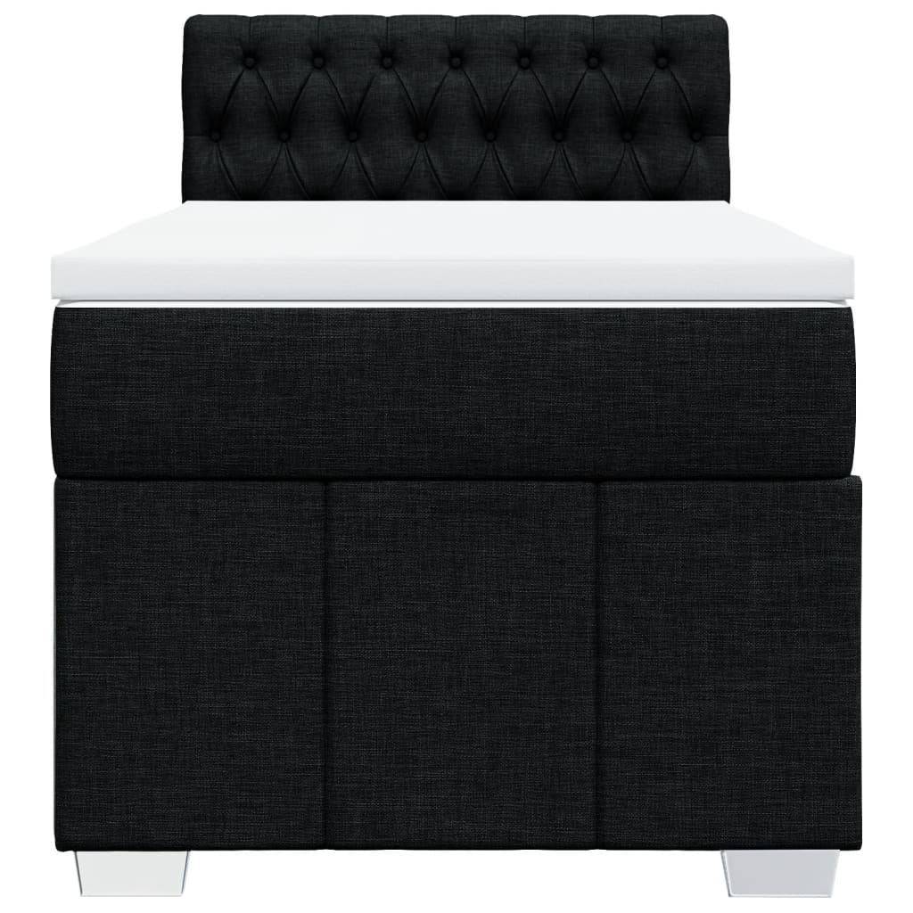 Box spring krevet s madracem crni 80 x 200 cm od tkanine