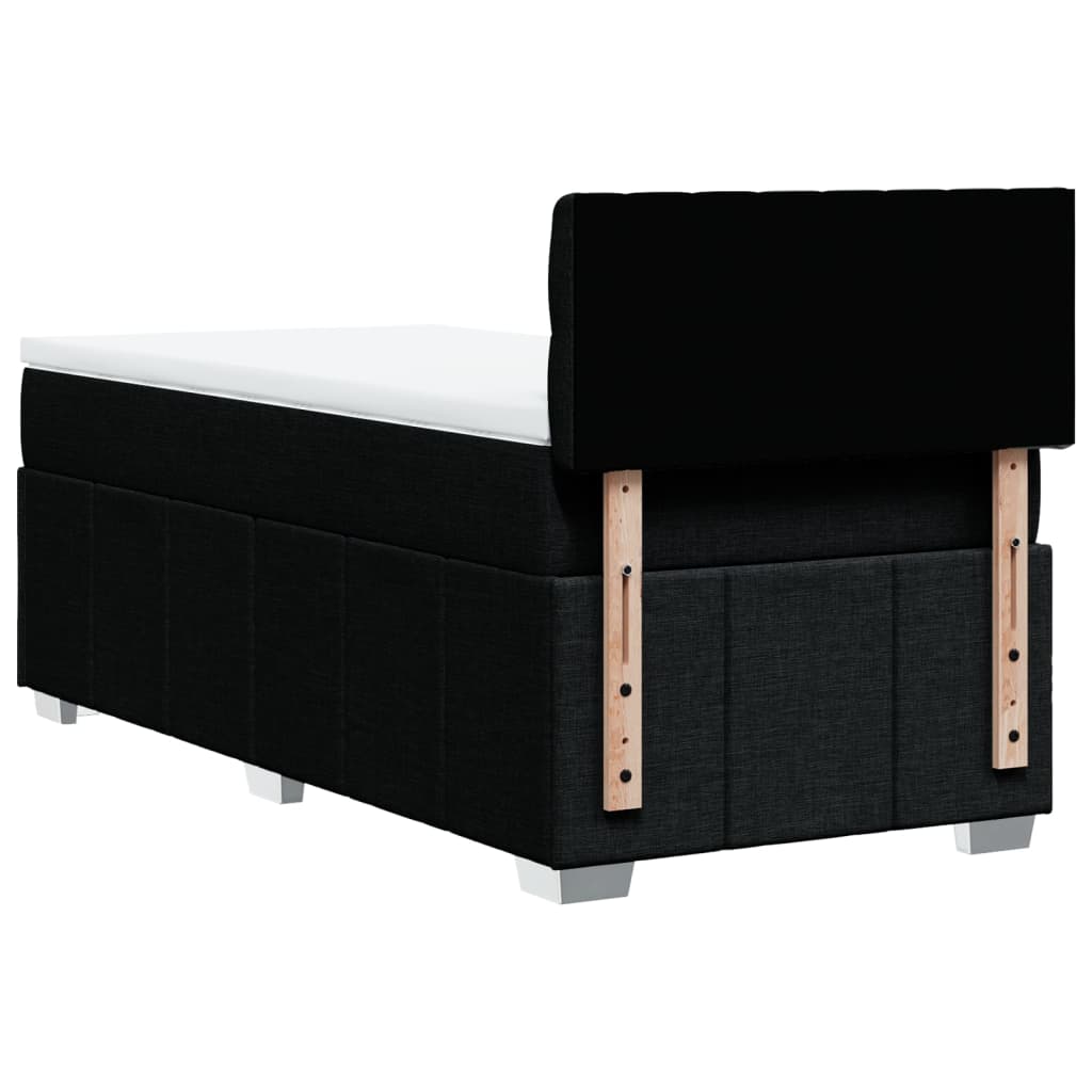 Box spring krevet s madracem crni 80 x 200 cm od tkanine