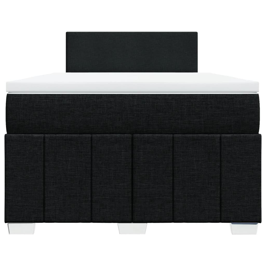 Krevet box spring s madracem crni 120 x 190 cm od tkanine