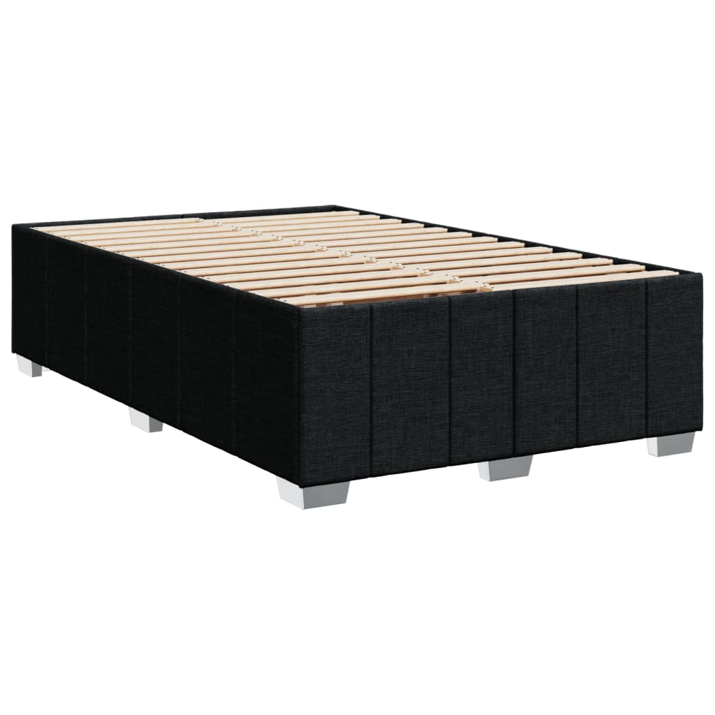 Krevet box spring s madracem crni 120 x 190 cm od tkanine