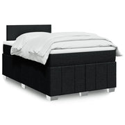 Krevet box spring s madracem crni 120 x 190 cm od tkanine